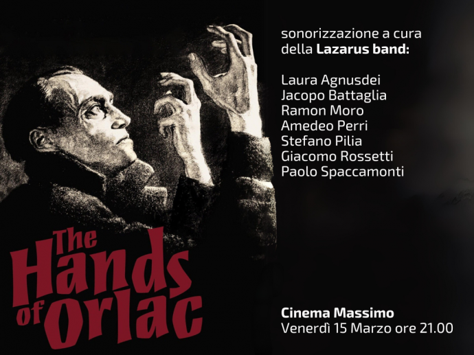 Lazarus Band vs The Hands of Orlac (R. Wiene) | live score | ven 15 marzo, Cinema Massimo - Torino